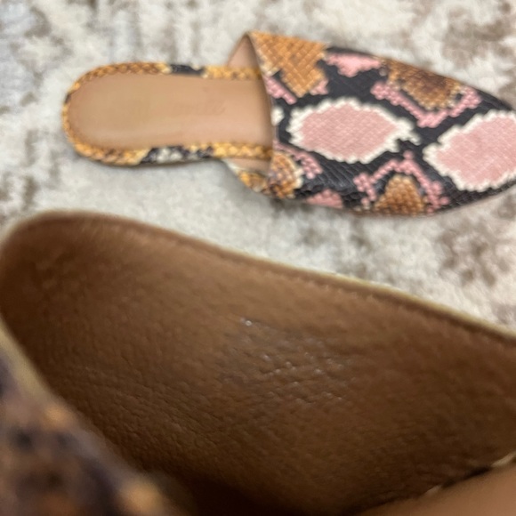 Madewell snake print slide on mules - Picture 4 of 8
